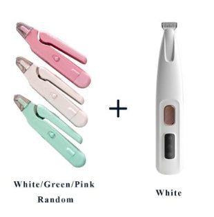 2 In 1 Pet Nail Clippers With Led Light Multifunction Trimmer