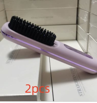 2 In 1 Straight Hair Comb Wireless Hair Straightener