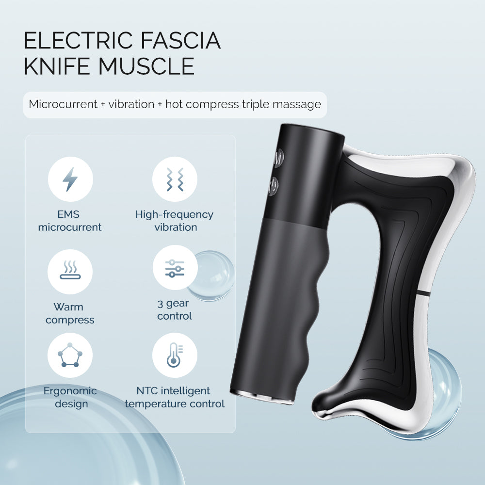 Electric Fascia Knife Vibration Body Massager Lifting Blade Comb Massage Tool