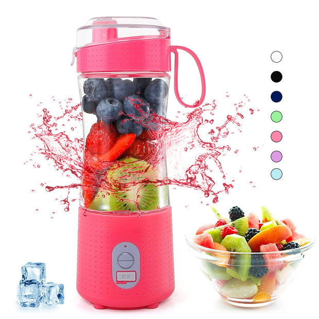Draagbare blender voor shakes en smoothies, compact formaat, voor onderweg, met oplaadbare USB-aansluiting.