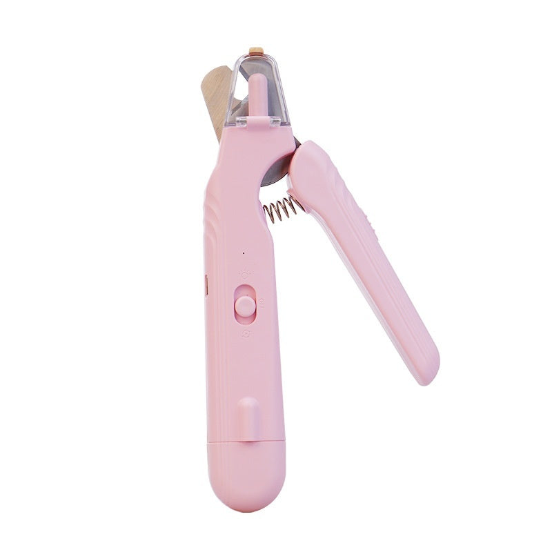 2 In 1 Pet Nail Clippers With Led Light Multifunction Trimmer