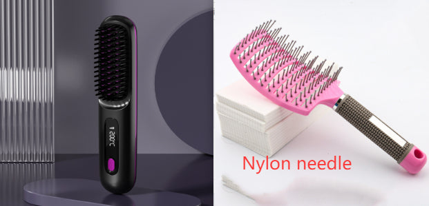 2 In 1 Straight Hair Comb Wireless Hair Straightener
