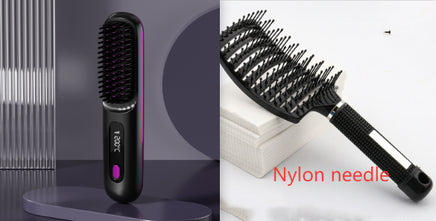 2 In 1 Straight Hair Comb Wireless Hair Straightener