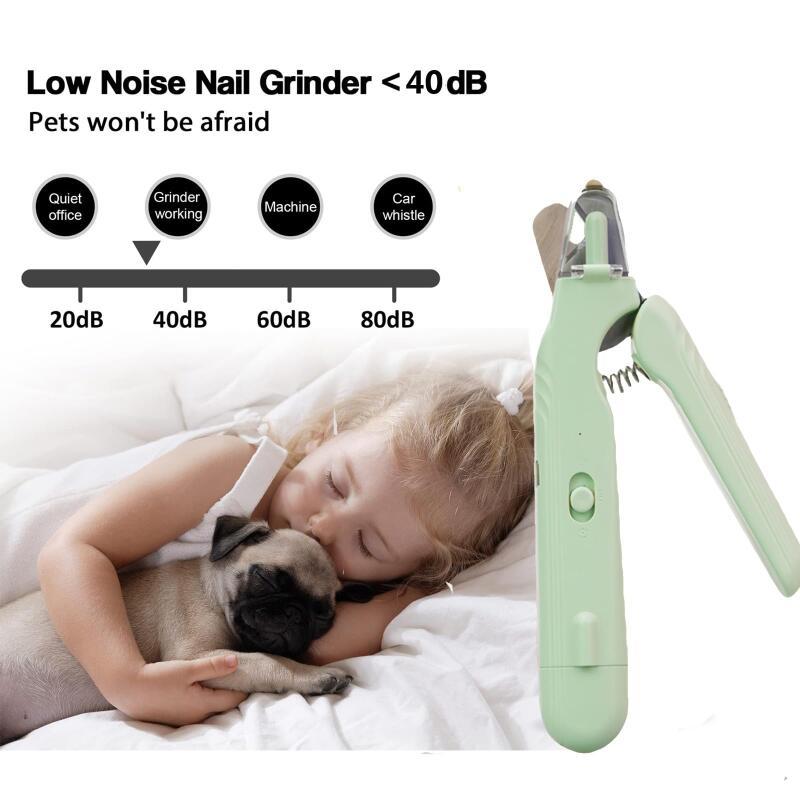 2 In 1 Pet Nail Clippers With Led Light Multifunction Trimmer