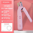 2 In 1 Pet Nail Clippers With Led Light Multifunction Trimmer