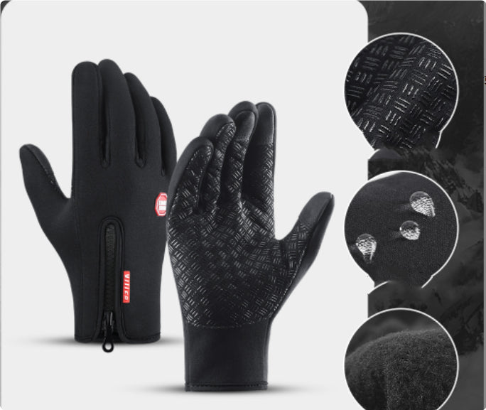 Winter Waterproof Sports Gloves With Fleece