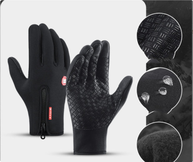Winter Waterproof Sports Gloves With Fleece